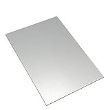 Placa de aluminio de 3 mm de grosor. 40 x 30 cm plata