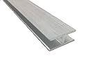 Perfil en H de aluminio, 12 mm x 40 mm x 8 mm x 2 mm x 2000 mm, 1000