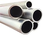 Tubo redondo de aluminio, 10 mm x 1 mm x 1000 mm, 10000