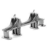 Metal Earth Puzzle 3D Puente De Brooklyn Nueva York Rompecabezas De Metal De Arquitectura....