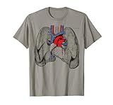 Corazón humano pulmones anatomía médica pulmones Camiseta