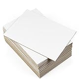 20 planchas Cartón Corrugado blanco DIN A4 (210 x 297 mm), Laminas de cartón ondulado...