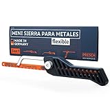 Presch Mini Sierra de Metal Flexible 300mm - Sierra de mano 3 en 1 incl. hoja de sierra...