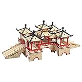 YWAWJ Diseño original Jigsaw Puente de madera del edificio 3D tridimensional Manual de...