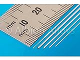 Perfil de aluminio microtubos de 4 piezas, 0,3 a 0,9 mm, longitud 305 mm