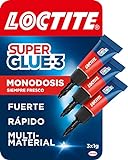 Loctite Super Glue-3 Original Mini Trio, pegamento universal con triple resistencia,...
