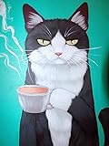 Pinturas de animales por números gatos beben té para adultos y niños pinturas...
