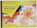 Sadipal 936180 - Cuaderno de manualidades papel celofán, 10 hojas, multicolor