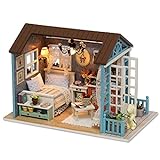 Fditt Juguete Miniatura de la Casa del Kit de los Muebles de la Cabaña de Madera de DIY...