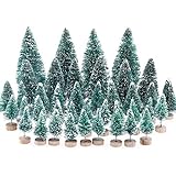 MELLIEX 40 pcs Árbol de Navidad en Miniatura Pequeño árbol de Navidad Artificial Mesa...