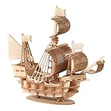 LICHENGTAI Kit de modelo de barco de vela 3D de madera, kit de montaje para construcción...