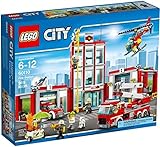 LEGO CITY - Estación de Bomberos, Juguete de Construcción, Incluye Camión, Helicóptero...