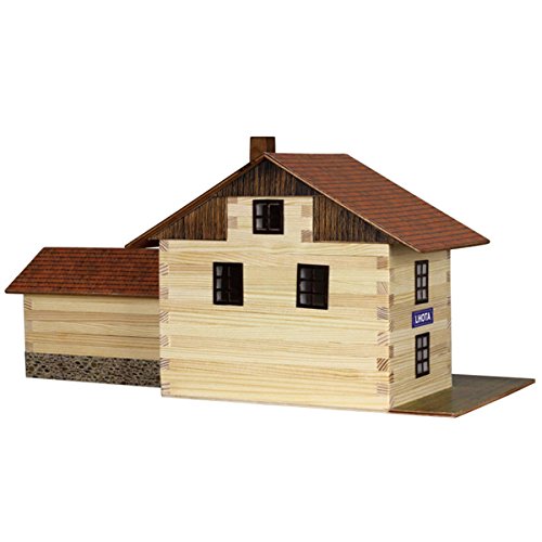 maquetas de casas con palitos de madera